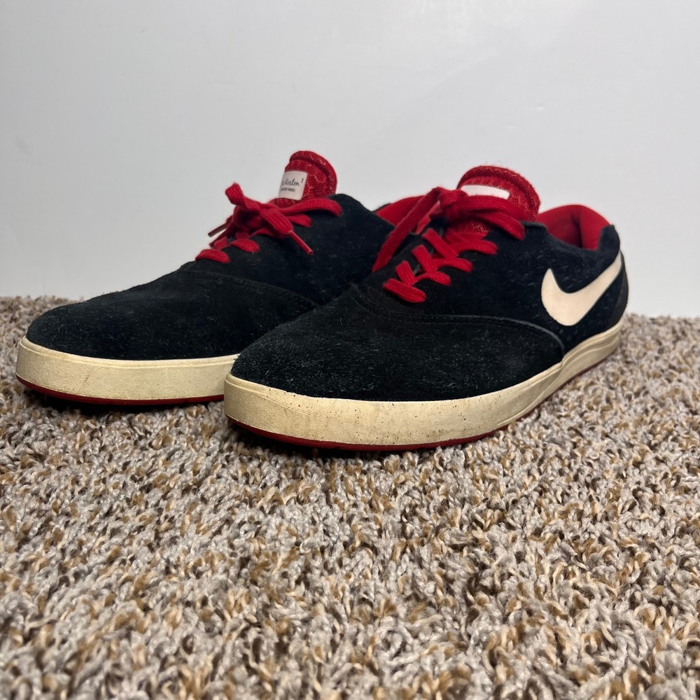 Nike SB Eric Koston 2 Lunarlon Skate Shoes Black Red Mens Size 11